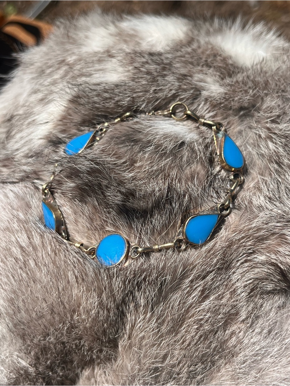 Blue Enamel? And Silver Bracelet